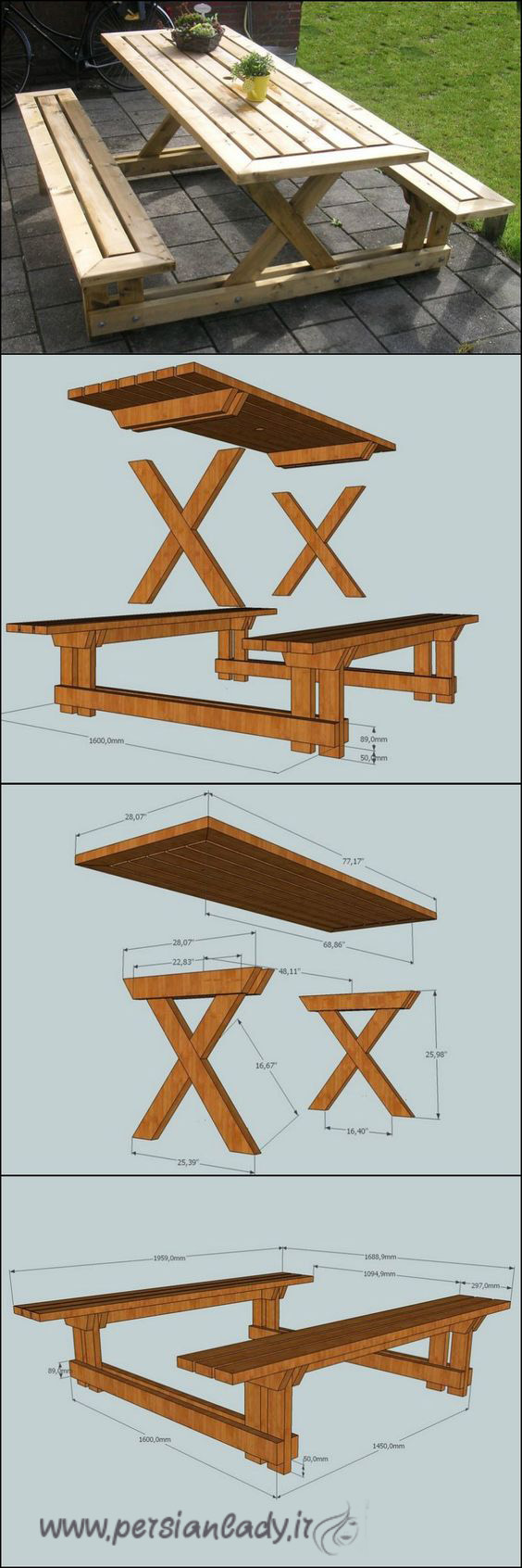 ساخت صندلی چوبی برای خانه باغ