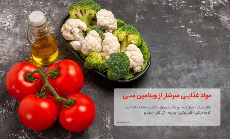 ۱۰ مورد از منابع غذایی ویتامین c