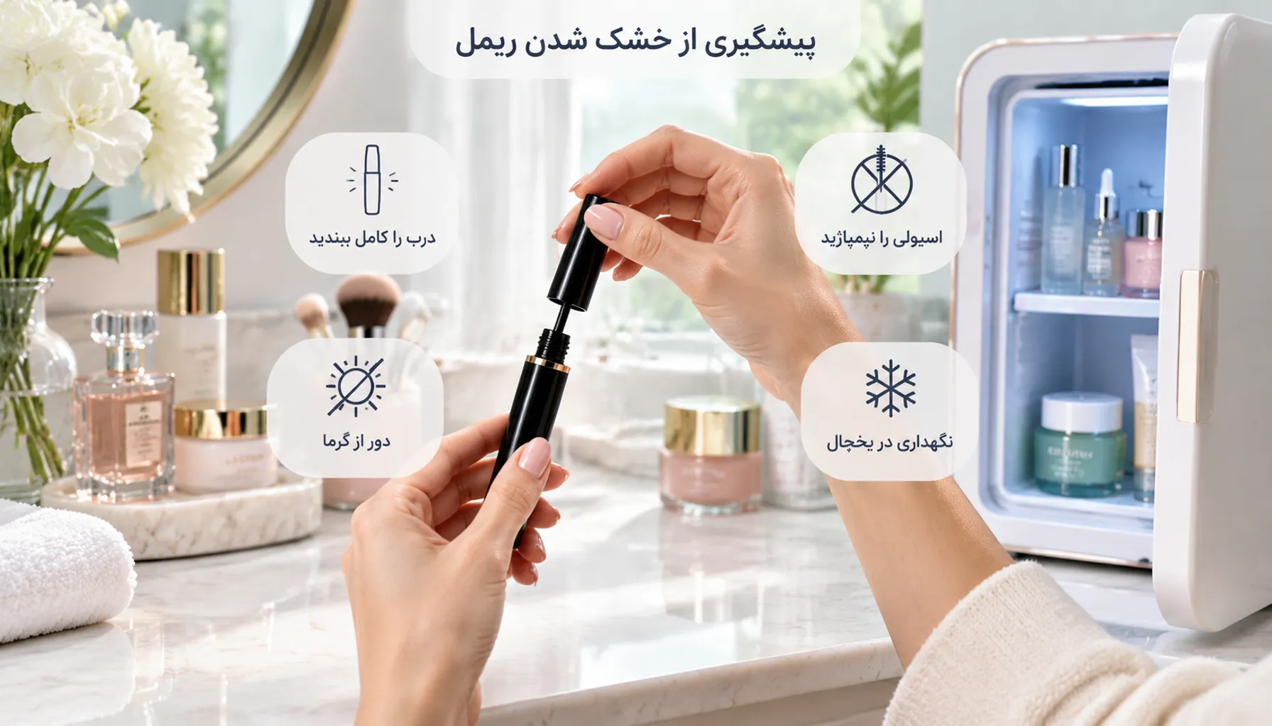 چگونه ریمل خشک شده را درست کنیم؟ | ۷ روش احیا + پیشگیری