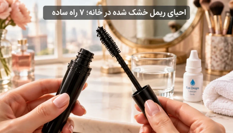 چگونه ریمل خشک شده را درست کنیم؟راهنمای ۷ روش احیا، از آب جوش تا مایع لنز + نگهداری صحیح