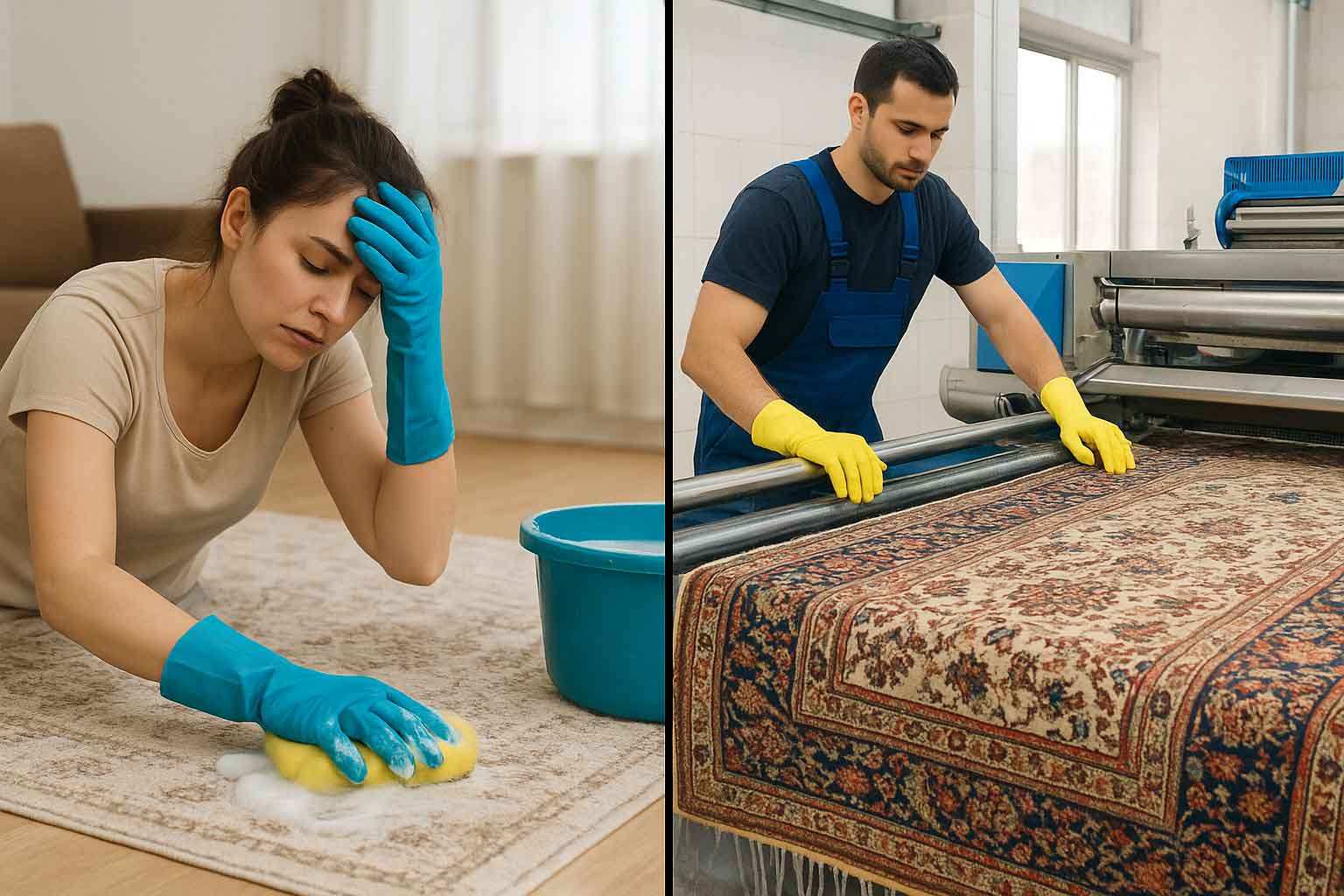 نکات خانه‌داری برای تمیز نگه داشتن فرش؛ قالیشویی یا شستشوی خانگی؟ | انتخاب یک قالیشویی مطمئن در شیراز
