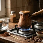 طرز تهیه قهوه ترک روی گاز؛ آموزش دو روش محبوب + نکات طلایی برای کف زیاد و تلخ نشدن قهوه