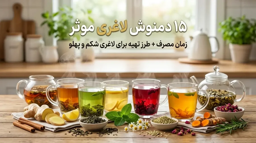 دمنوش لاغری | طرز تهیه بهترین دمنوش ها برای لاغری شکم و پهلو